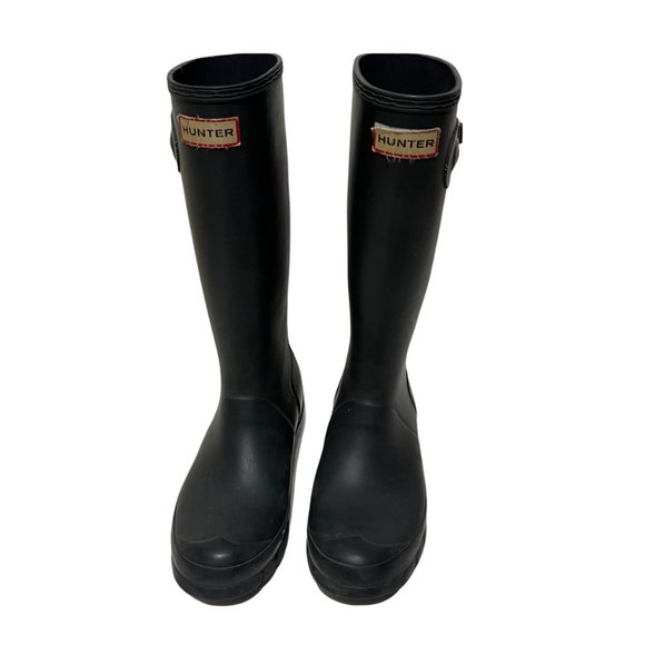 Hunter Boy and Girl Black Waterproof Boots - Picture 2 of 8